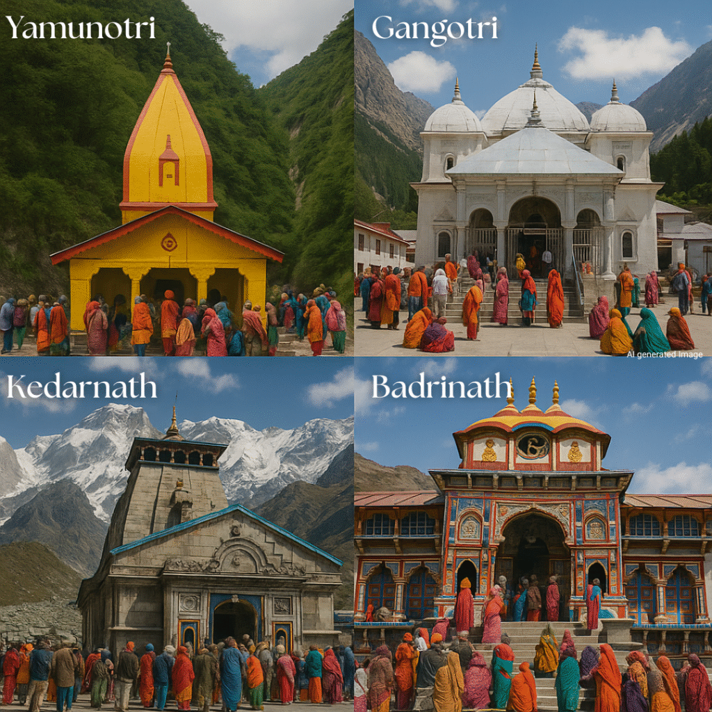 Hotel Business in Uttarakhand : Full Guide 2025 2 Char Dham Temple (Yamunotri, Gangotri, Kedarnath, Badrinath)