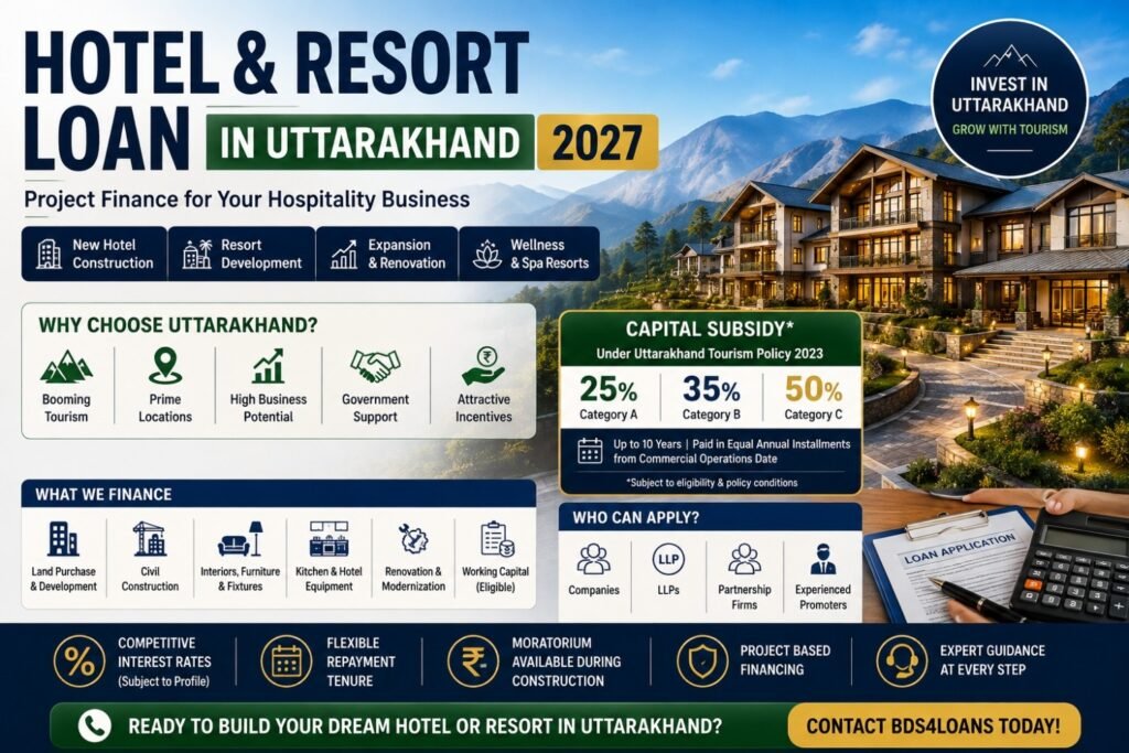 hotel and resort loan in Uttarakhand 2027